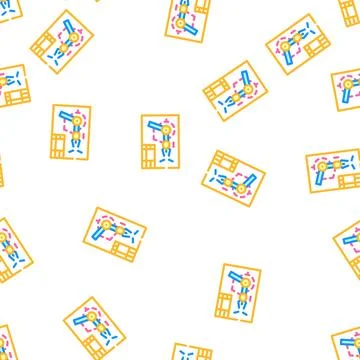 Modern weapon plan vector seamless pattern Stockillustratie