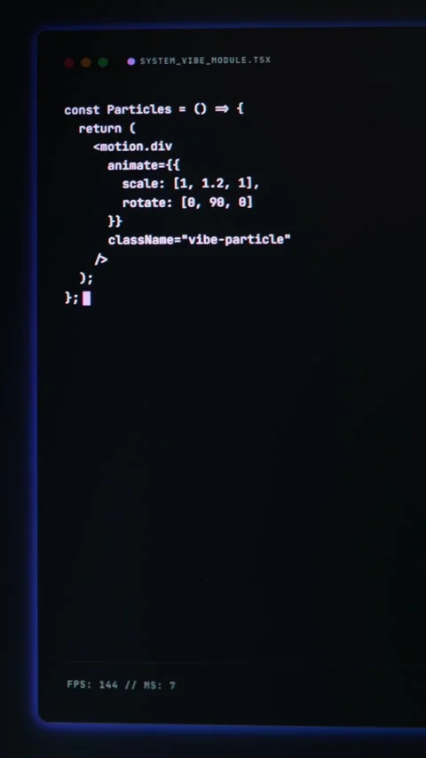 Modern Web Animation Code Displayed on Dark Mode Developer Interface Stock Footage 334732944
