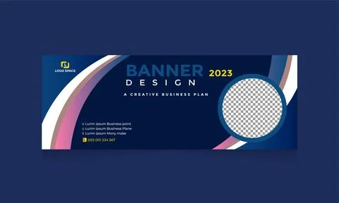 Modern web banner design for you business ads, corporate banner, Stock Illustration