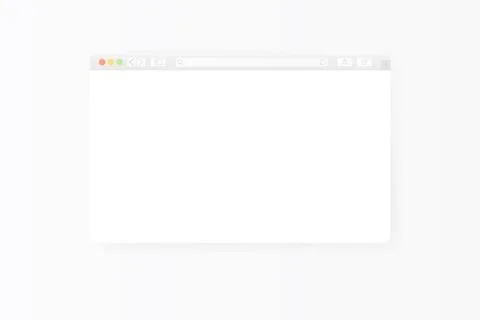 Modern web browser window design isolated on white background. Web window screen イラスト素材