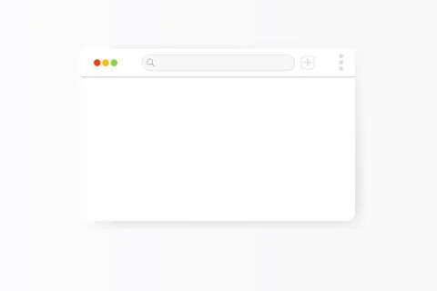 Modern web browser window design isolated on white background. Web window screen イラスト素材