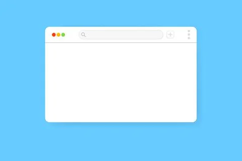 Modern web browser window design isolated on blue background. Web window screen イラスト素材
