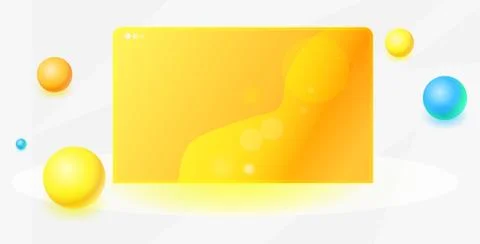 Modern web browser window internet empty page ui template horizontal Stock Illustration
