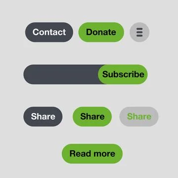 Modern web button set bright color Stock Illustration