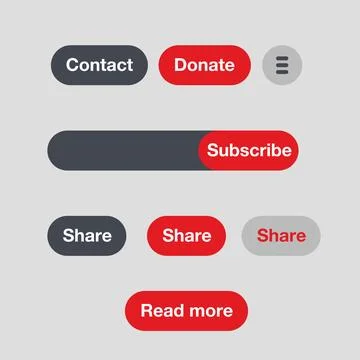 Modern web button set bright color Stock Illustration