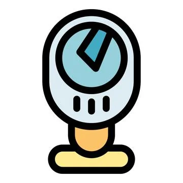 Modern web camera showing clock interface and control buttons Stock Illustration