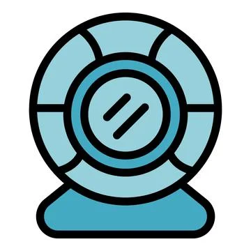 Modern web camera streaming live video content Stock Illustration