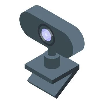 Modern web camera streaming video on computer monitor 스톡 일러스트