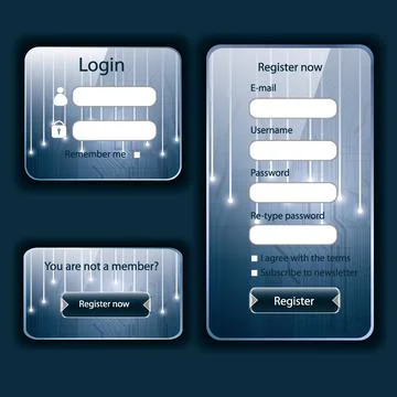 Modern web card  form Stock Illustration