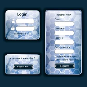 Modern web card  form Stock Illustration