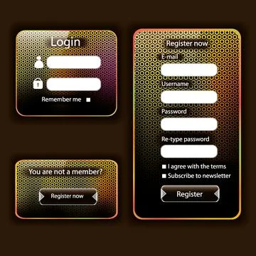 Modern web card  form Stock Illustration