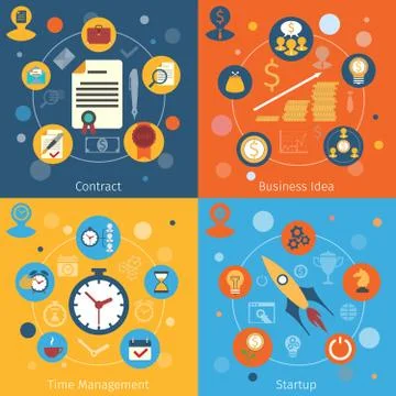Modern web concepts set Stockillustratie