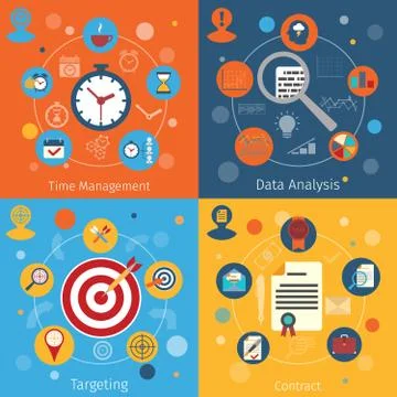 Modern web concepts set Stockillustratie