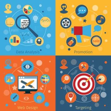 Modern web concepts set Illustration