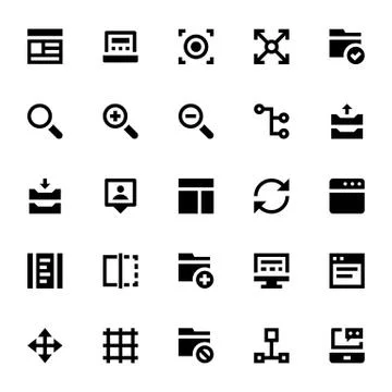 Modern Web Design Icons Stock Illustration