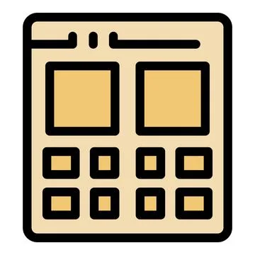 Modern web design interface with content blocks and navigation bar Stock Illustration