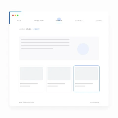 Modern Web Design Layout Template - Mockup for Website Development and UI U.. Stock Footage 346282441