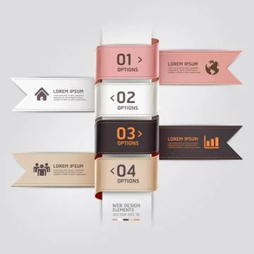 Modern web design template ribbon style. Vector illustration. can be used for Stock Illustration