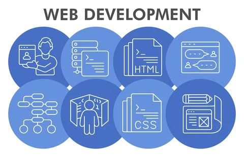 Modern web development Infographic design template. Programming inphographic 스톡 일러스트