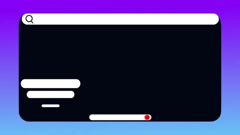 Modern web interface animation on gradient background. Modern web interface.. Stock Footage 336895988
