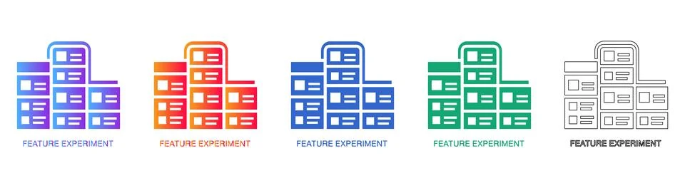 Modern Web Interface Feature Layout Set Stock Illustration