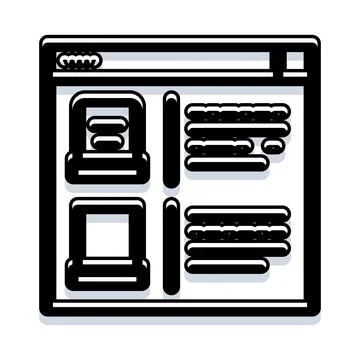 Modern web interface layout for digital design concepts 스톡 일러스트