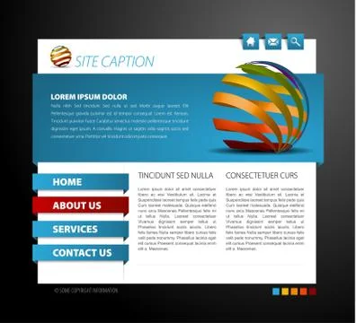 Modern web page template Stock Illustration