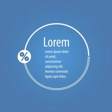 Modern web percent mark. Background border frame icon Stock Illustration