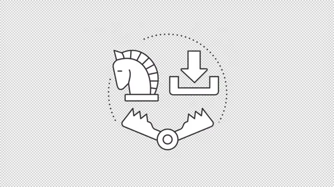 Modern web vulnerabilities animated line concept icon set Stock Footage 346720258