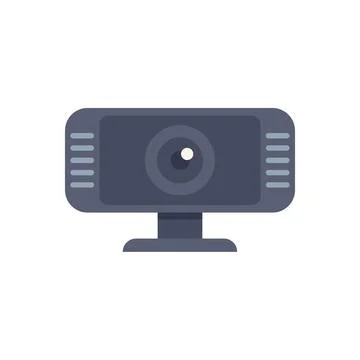 Modern webcam standing on white background Stock Illustration