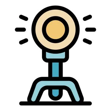 Modern webcam streaming live video content with flashing light Stock Illustration