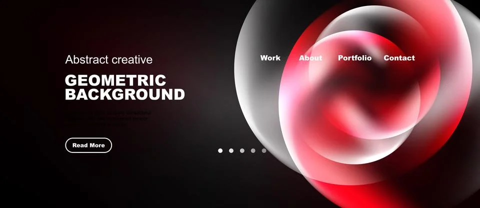 Modern website design features abstract geometric shapes, vibrant red hues,.. 스톡 일러스트