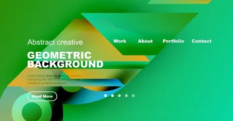 Modern website header design. Vibrant green, yellow gradients dominate. Text 스톡 일러스트