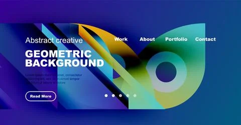 Modern website header design. Vibrant blue, purple gradients dominate. Text 스톡 일러스트