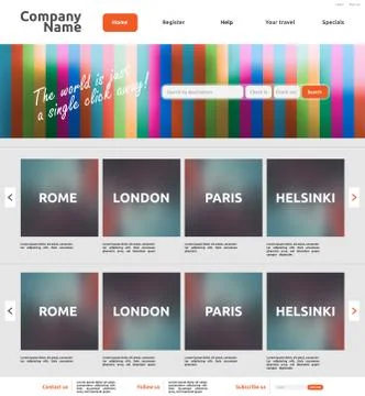 Modern website template for business, vector illustration Stock Illustration