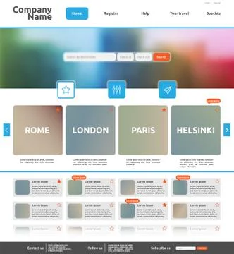 Modern website template for business, vector illustration Stock Illustration