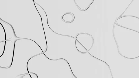 Modern white background with huge lines in motion - seamless looping (FULL HD) Video stock 82658975