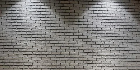 Modern white brick wall texture for background Stock Photos