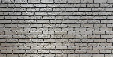 Modern white brick wall texture for background Stock Photos