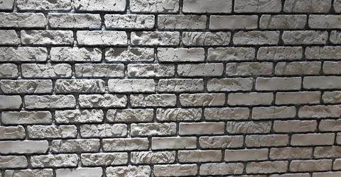 Modern white brick wall texture for background Stock Photos