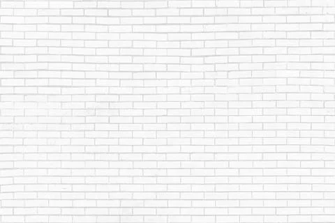 Modern white brick wall texture background. Abstract brickwork for backdrop. Stock Photos