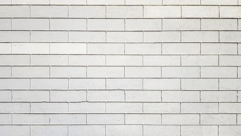 Modern white brick wall texture for background. Weathered abstract. White bri Stockfoto's