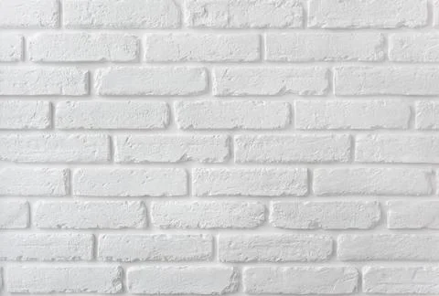 Modern white brick wall texture for background. Stock Photos