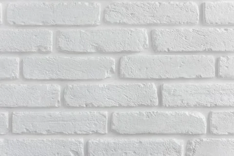 Modern white brick wall texture for background. Stock Photos