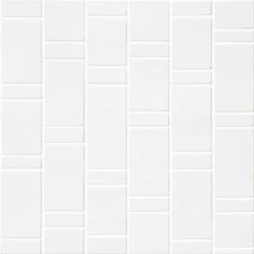 Modern white bricks mosaic Stock Photos