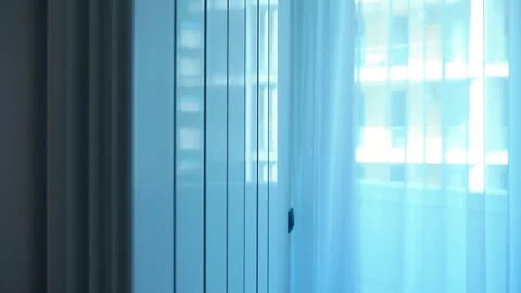 Modern white central heating radiator in home interior. Stock Footage 332926088