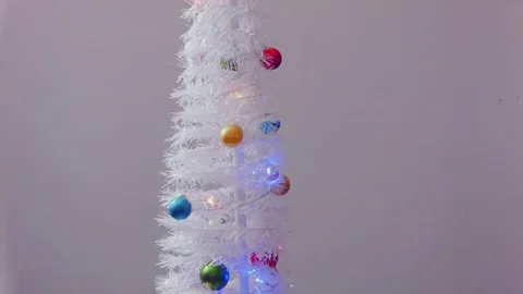 Modern White Christmas Tree Видео 69233367