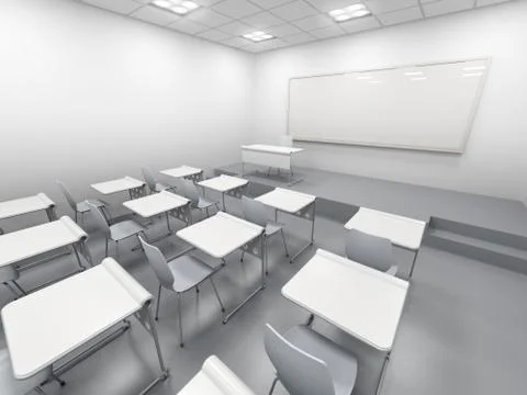 Modern white classroom Stock-Illustration
