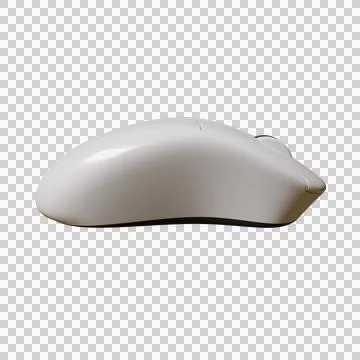 Modern White Computer Mouse Ilustración de archivo