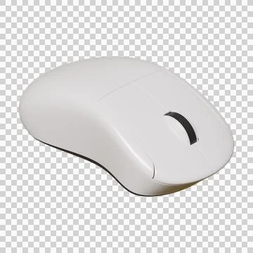 Modern White Computer Mouse Ilustración de archivo